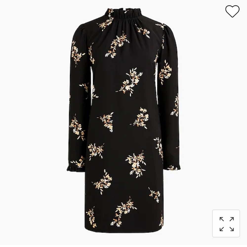 J. Crew Factory printed ruffleneck dress NWT